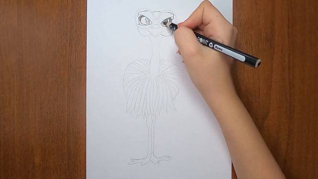 Страус / Как нарисовать / Рисунок карандашом / Ostrich / Figure Animation