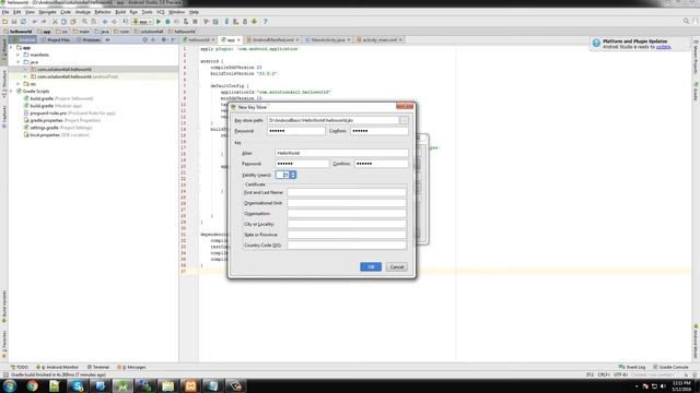 how to generate keystore file in android studio смотреть онлайн