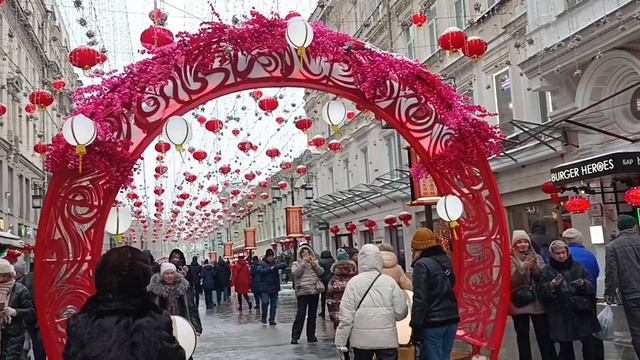 Китайский новый год в Камергерском переулке и на Тверском бульваре. Ярмарка. Китайские фанарики смотреть онлайн