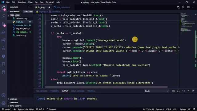 Tela de login com Python #2 - Cadastro no banco de dados SQLite смотреть онлайн