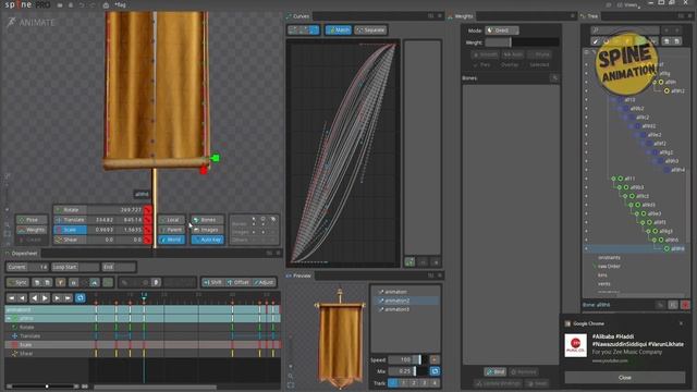 Spine 2d Flag Animation Tutorial смотреть онлайн