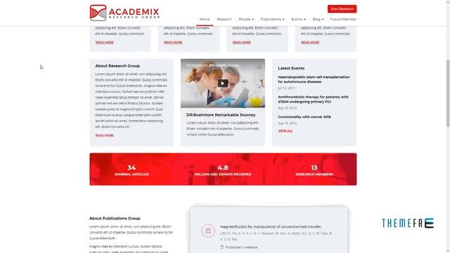 Academix - Multipurpose Education, Researcher and Professor WordPress смотреть онлайн