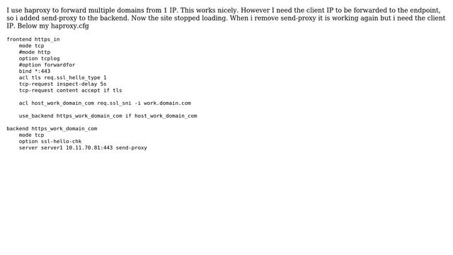 HAProxy TCP mode client IP смотреть онлайн