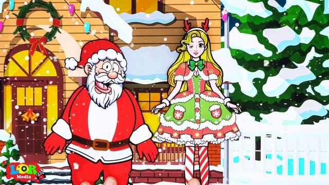 Paper Dolls Dress Up - THANK YOU, Santa Claus Rapunzel Vs Christmas Dress - DIY Dresses Handmade смотреть онлайн