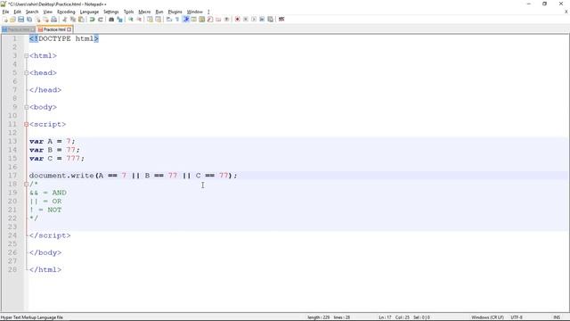 20 ENG JavaScript Logical operators смотреть онлайн