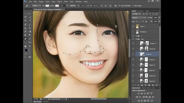 Nanami Hashimoto Vector / Vexel Photoshop CS 6 Part 3 смотреть онлайн