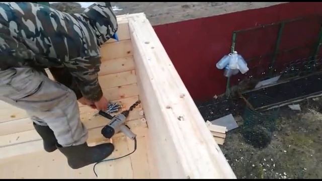 Пружинный узел СИЛА - Сборка сруба из бруса от СК Доминика смотреть онлайн