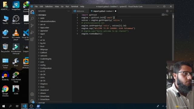 how to make a text to speech program in python || welcome message in windows 10 смотреть онлайн