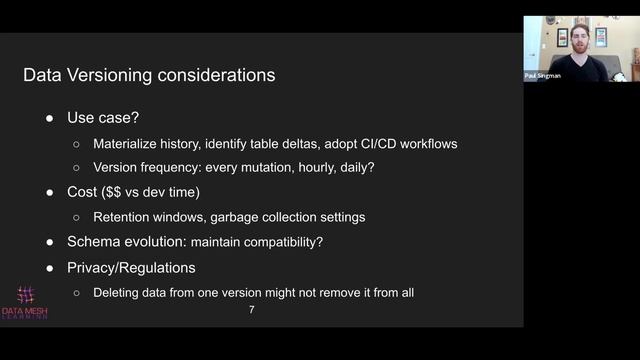The Cost of Choosing to Not Version Your Data; Data Mesh Learning Meetup #007 смотреть онлайн