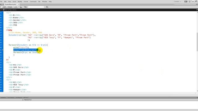How to Covert Table's HTML to PHP Language смотреть онлайн