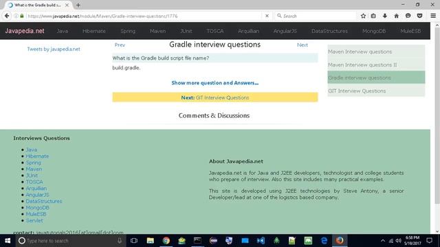 What is the Gradle build script file name?
| javapedia.net смотреть онлайн