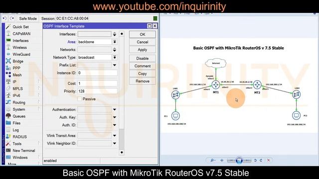 Basic OSPF with MikroTik RouterOS v 7.5 Stable смотреть онлайн