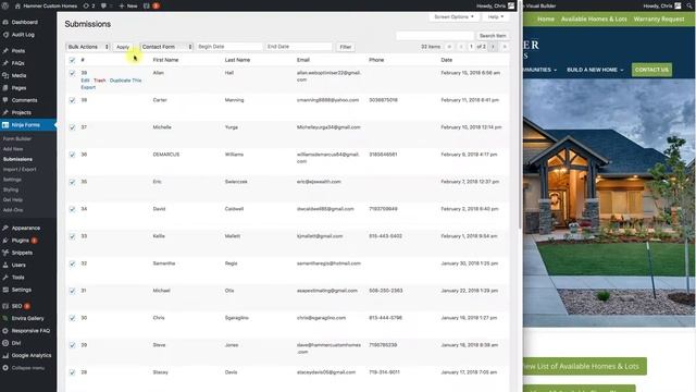 Viewing Ninja Forms Submissions смотреть онлайн