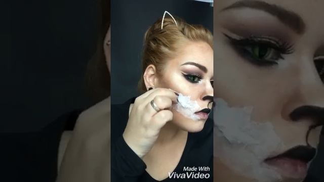 Грим на Хеллоуин "Кошка с разорванной пастью" смотреть онлайн