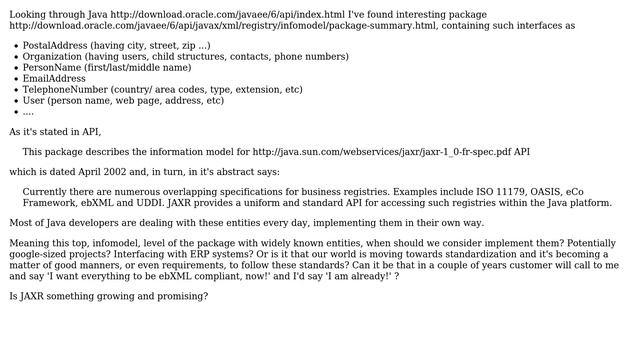 Package javax.xml.registry.infomodel.\* What is it for? Forget or implement? (2 Solutions!!) смотреть онлайн