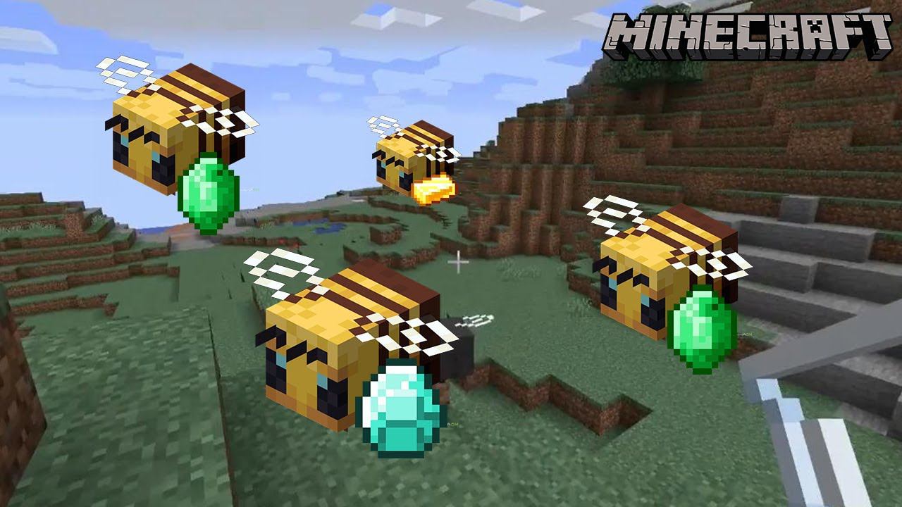 Пчелы добывающие ресурсы в Майнкрафт | Обзор мода Resourceful Bees mod смотреть онлайн