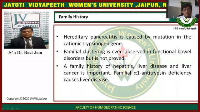 JAYOTI VIDYAPEETH-FHS- Clinical Examination - GIT Importance of Family History смотреть онлайн