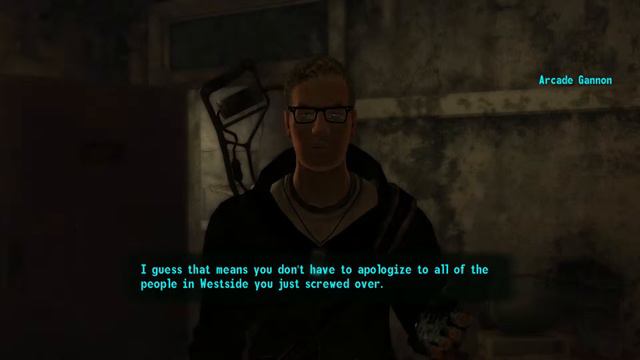 Arcade's opinions on Anderson's fate after The White Wash sidequest (Fallout New Vegas) смотреть онлайн