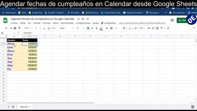 Google Calendar tutorial - Agendar cumpleaños desde Google Sheets смотреть онлайн