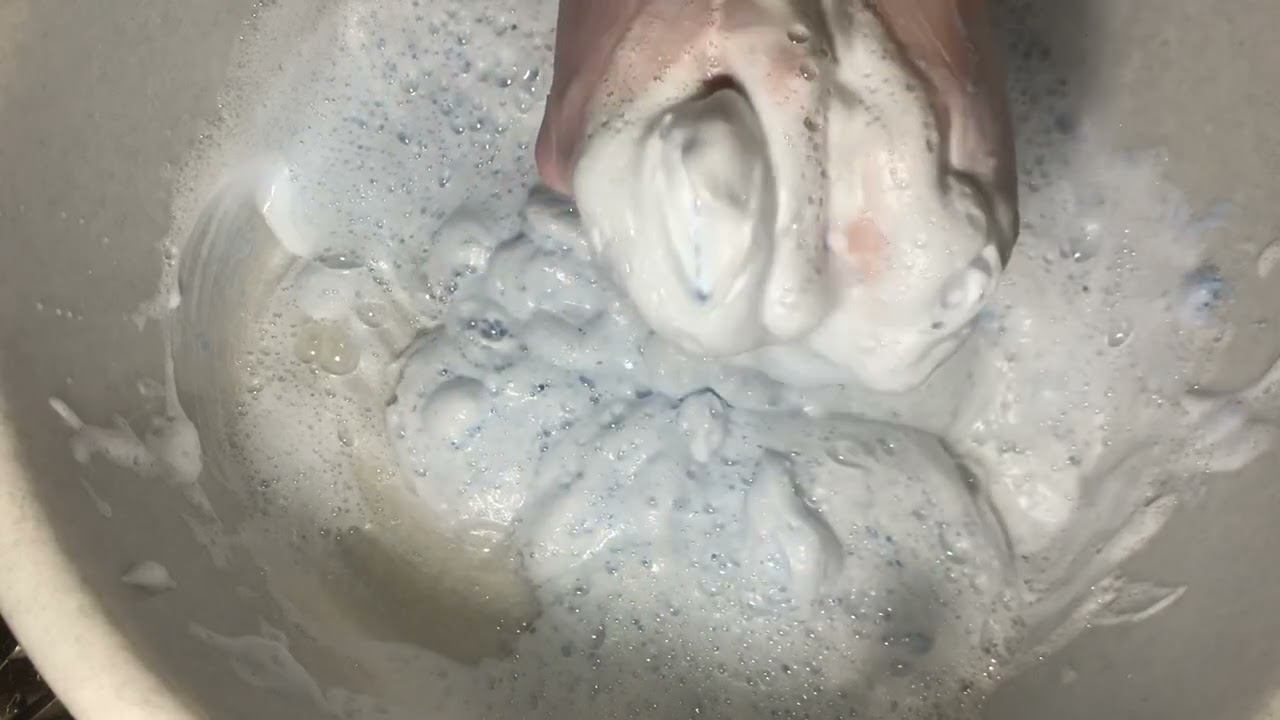ASMR Soaked Blue Soap