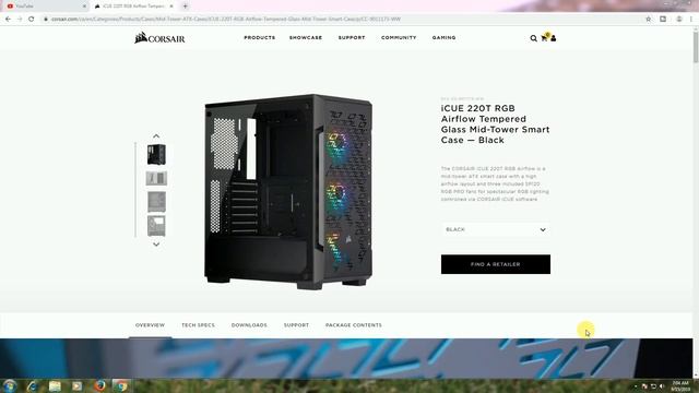 ICUE 220T RGB AIRFLOW TEMPERED GLASS MID-TOWER PC CASE смотреть онлайн