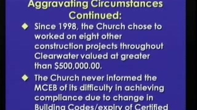 Scientology Fined $413,500 (Clearwater Municipal Code Enforcement Board hearing - Aug 24, 2011) смотреть онлайн