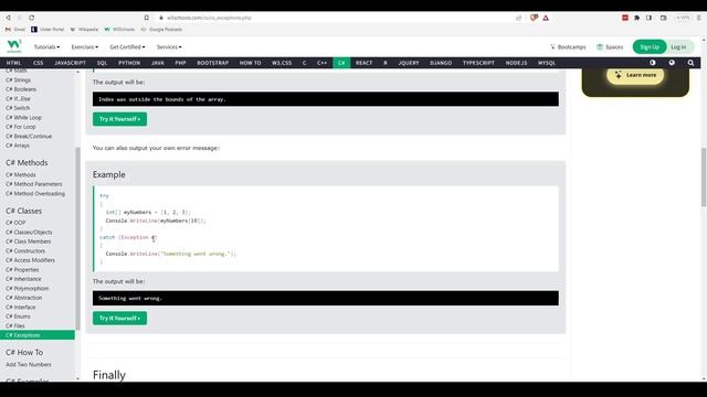 Exceptions and Try-Catch in C# смотреть онлайн
