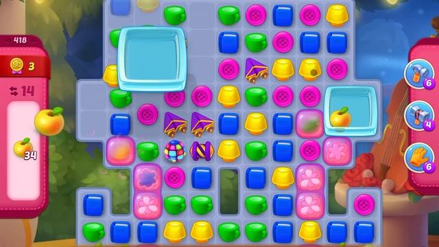 HomeScapes Level 418 No Boosters (25 Moves)