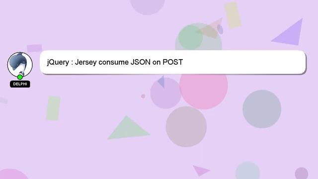 jQuery : Jersey consume JSON on POST смотреть онлайн