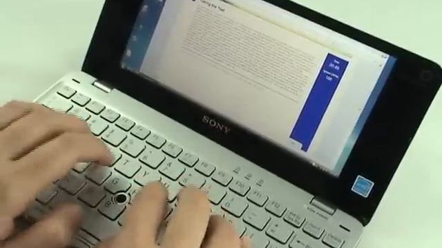 Sony Vaio P typing test смотреть онлайн