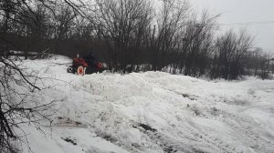 Тест драйв мини-трактора Shifeng SF-244 по снегу