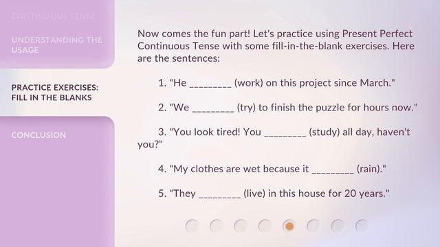 Harnessing the Present Perfect Continuous Tense: Fill in the Blanks! смотреть онлайн