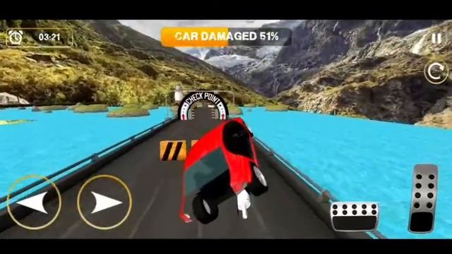 Car crash Simulator - Sports car High Speed crash Stunt Simulator game - Android gameplay. смотреть онлайн