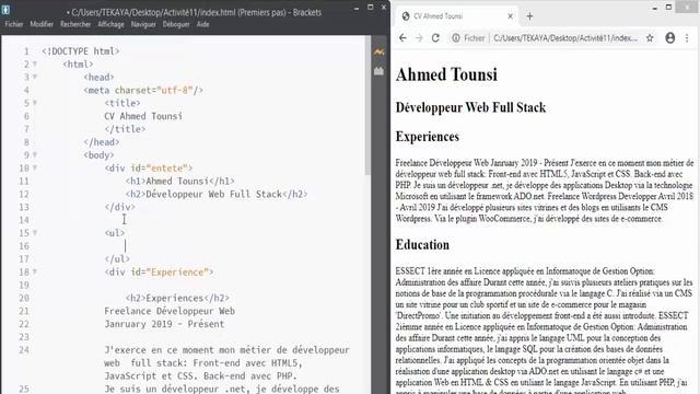 HTML 5 Activité 1.1 Balises HTML Rappel смотреть онлайн