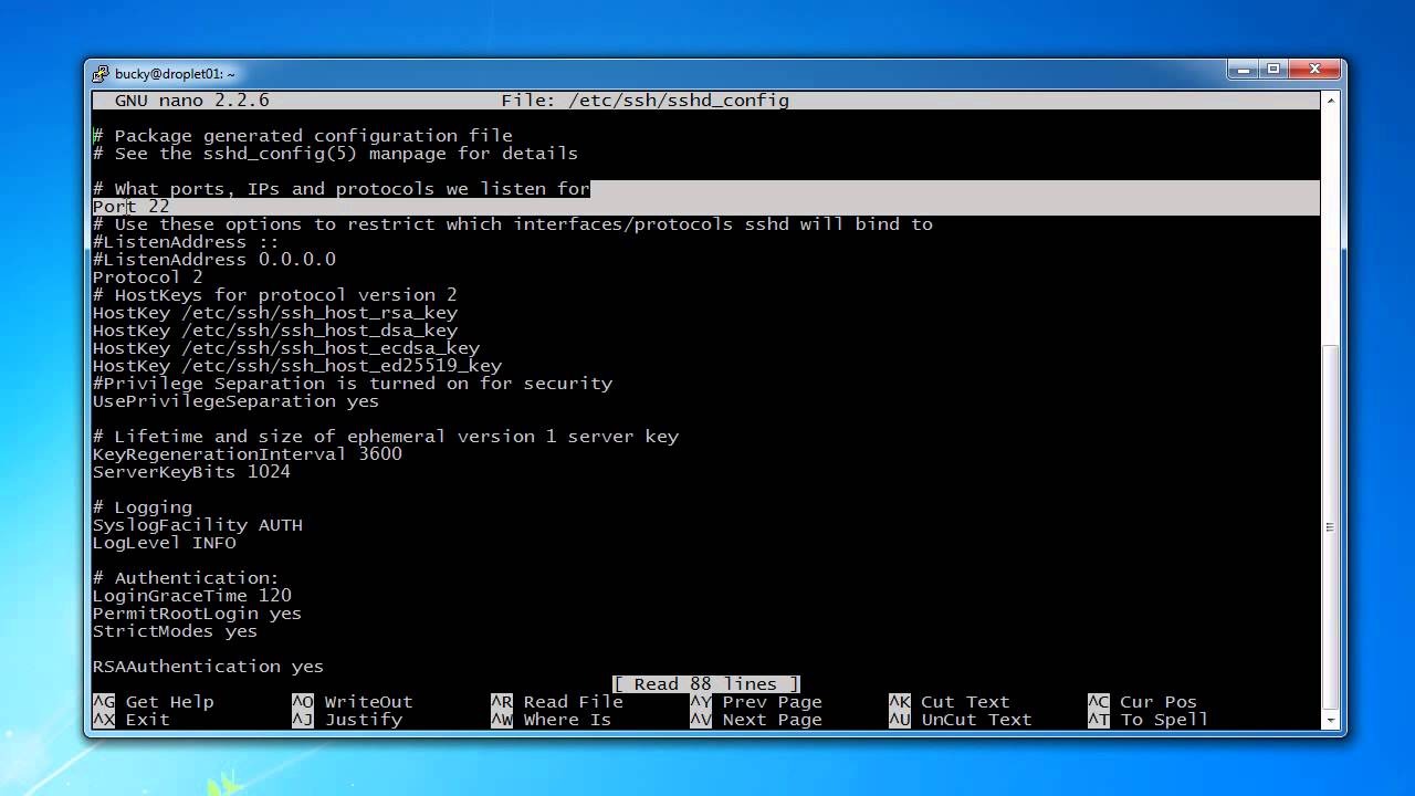 Computer Networking Tutorial - 30 - Changing the Default SSH Port смотреть онлайн