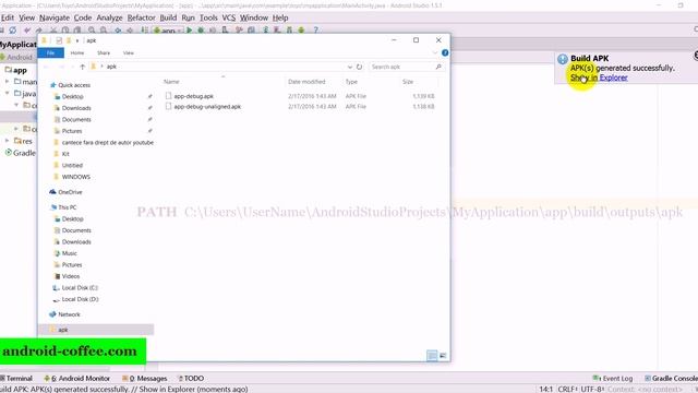 Tutorial how to export app from project in Android Studio (create apk) смотреть онлайн