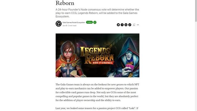 Legends Reborn(Animated Card Game) Going To Gala Node Vote смотреть онлайн
