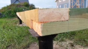 Ошибки при сборке обвязочного бруса на свайном фундаменте