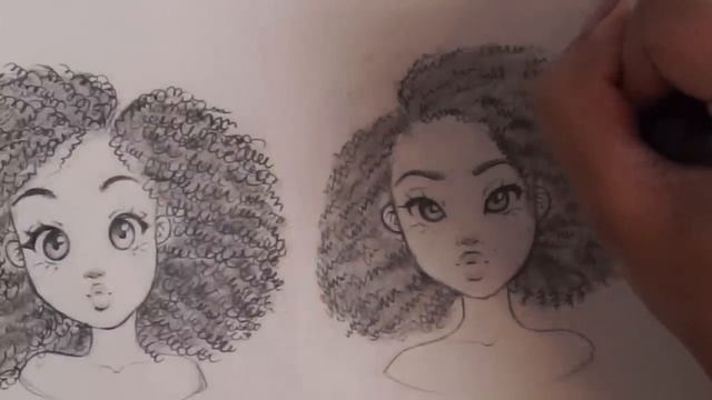 How to Draw KINKY/CURLY Hair Textures 4a,4b,4c ♡ | Christina Lorre' смотреть онлайн