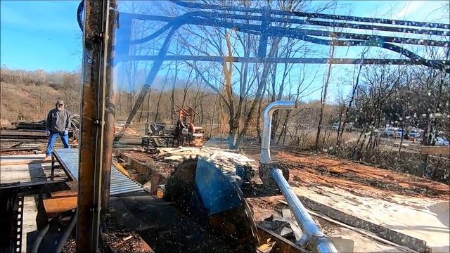 Sawing The 23' Red Oak Beam