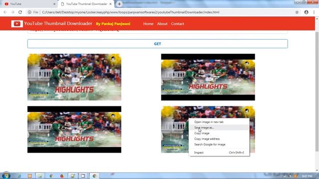 Youtube Thumbnail Downloader HTML CSS JS | By Pankaj Panjwani смотреть онлайн
