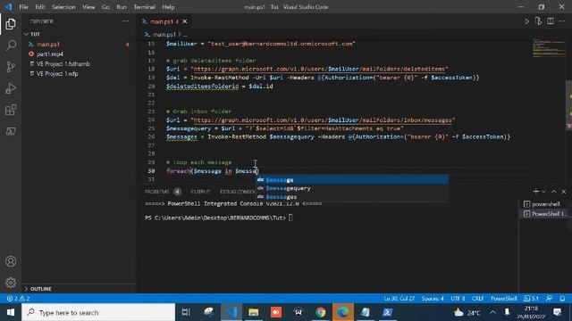 How To Extract Attachments In Office 365 Mailbox Using Microsoft Graph API Part 2: Create the scrip смотреть онлайн