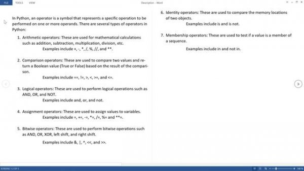OPERATOR IN PYTHON| Python Videos For Beginners In Urdu #13