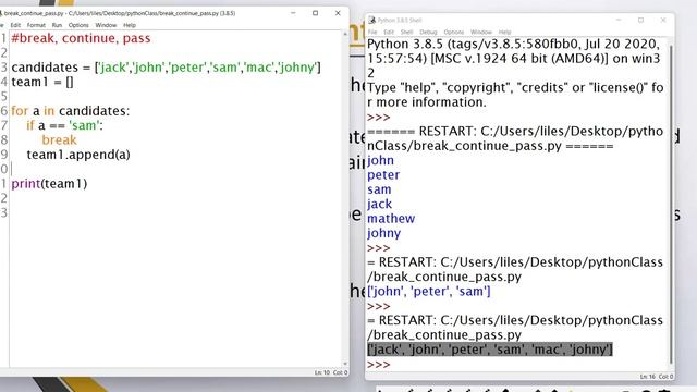 Core Python Day 10 break continue pass statements смотреть онлайн