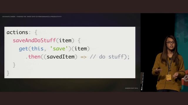 EmberConf 2016: Idiomatic Ember: Sweet Spot of Performance and Productivity by Lauren Elizabeth Tan смотреть онлайн