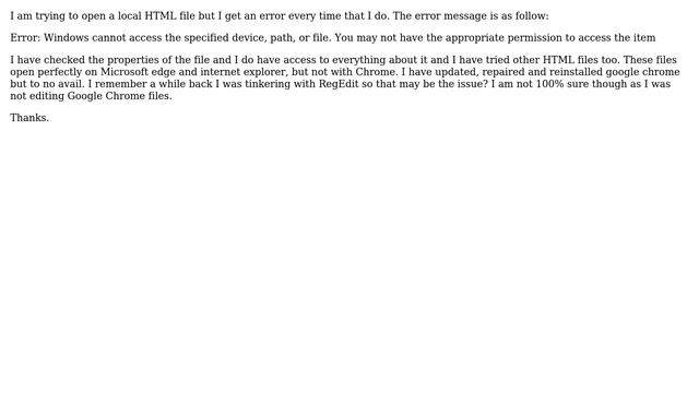 Cannot open local HTML files with Google Chrome смотреть онлайн
