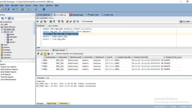 Using Oracle Database Trigger For Auditing Purpose Part - 1 смотреть онлайн