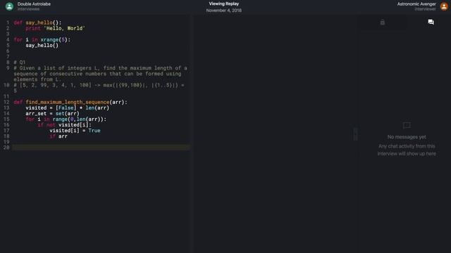 Python interview with a Microsoft engineer: Max consecutive sequence смотреть онлайн