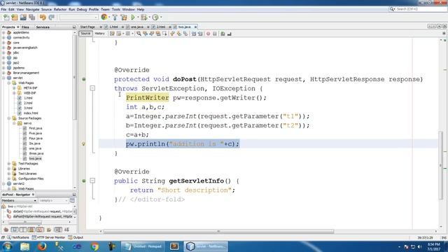 doPost method in servlet #3 смотреть онлайн