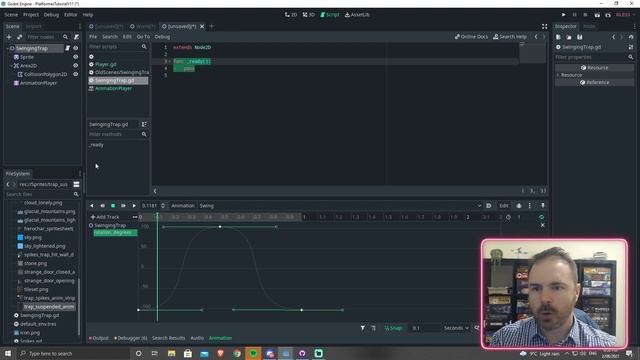 Godot One Screen Platformer #6 - Swing Traps Using Animation Nodes смотреть онлайн